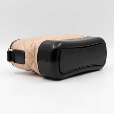 Gabrielle Hobo Small Beige Calf Leather