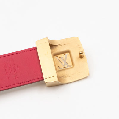 LV Cut Reversible Belt Multicolore White Belt 80/32