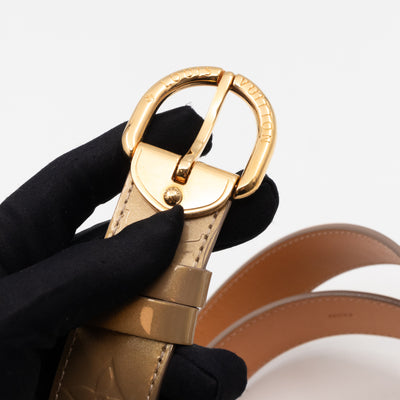 Ceinture Belt Beige Vernis 80 cm