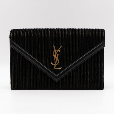 Le Sept Monogram Envelope Crossbody Black Velvet