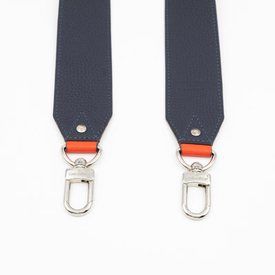 Wide Bandouliere Sunrise & Navy Leather