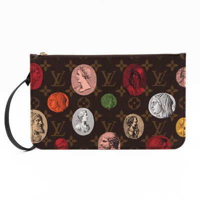 Neverfull Pochette LV x Fornasetti Monogram Cameo
