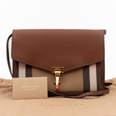 Macken Crossbody Bag House Check & Brown Leather