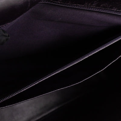 Classic Single Flap Maxi Purple Patent Silver