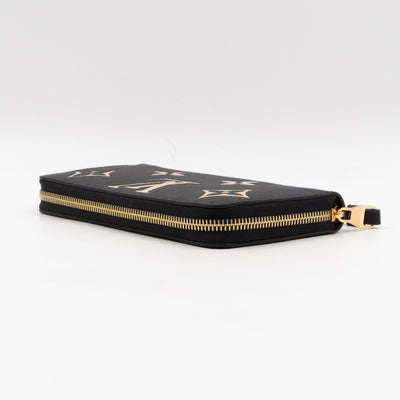 Zippy Wallet Black Monogram Empreinte Bi-color