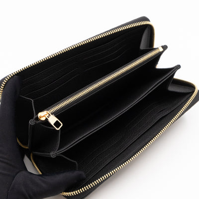 Zippy Wallet Black Monogram Empreinte Bi-color