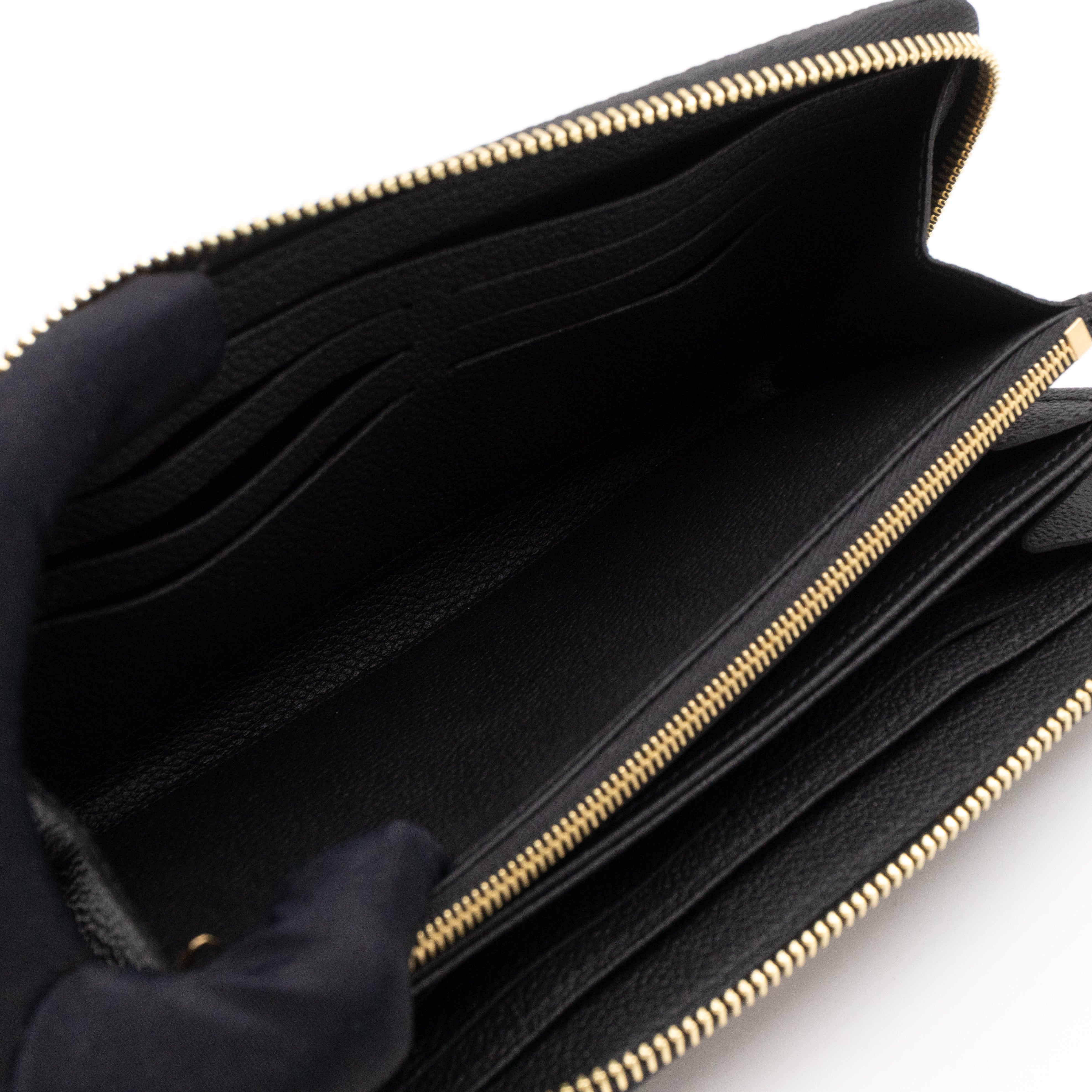 Zippy Wallet Black Monogram Empreinte Bi-color