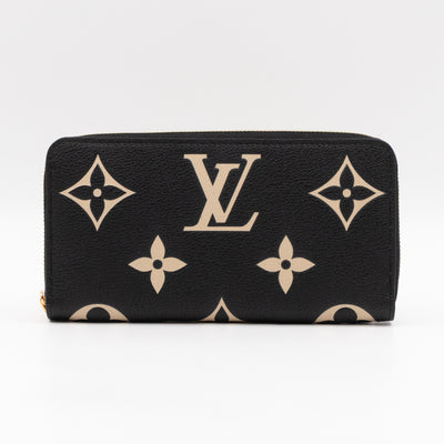 Zippy Wallet Black Monogram Empreinte Bi-color