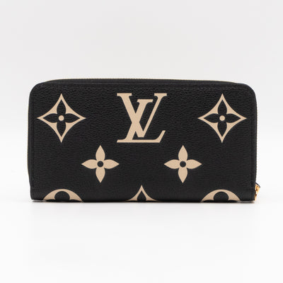 Zippy Wallet Black Monogram Empreinte Bi-color
