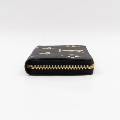 Zippy Wallet Black Monogram Empreinte Bi-color