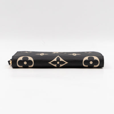 Zippy Wallet Black Monogram Empreinte Bi-color