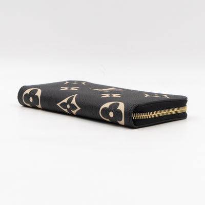 Zippy Wallet Black Monogram Empreinte Bi-color