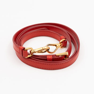 Galleria Small Double Zip Fiery Red Saffiano