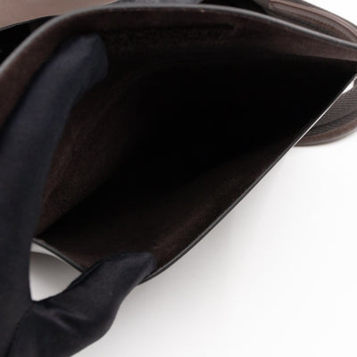 Logo Tote with Pouch Brown Vitello Leather