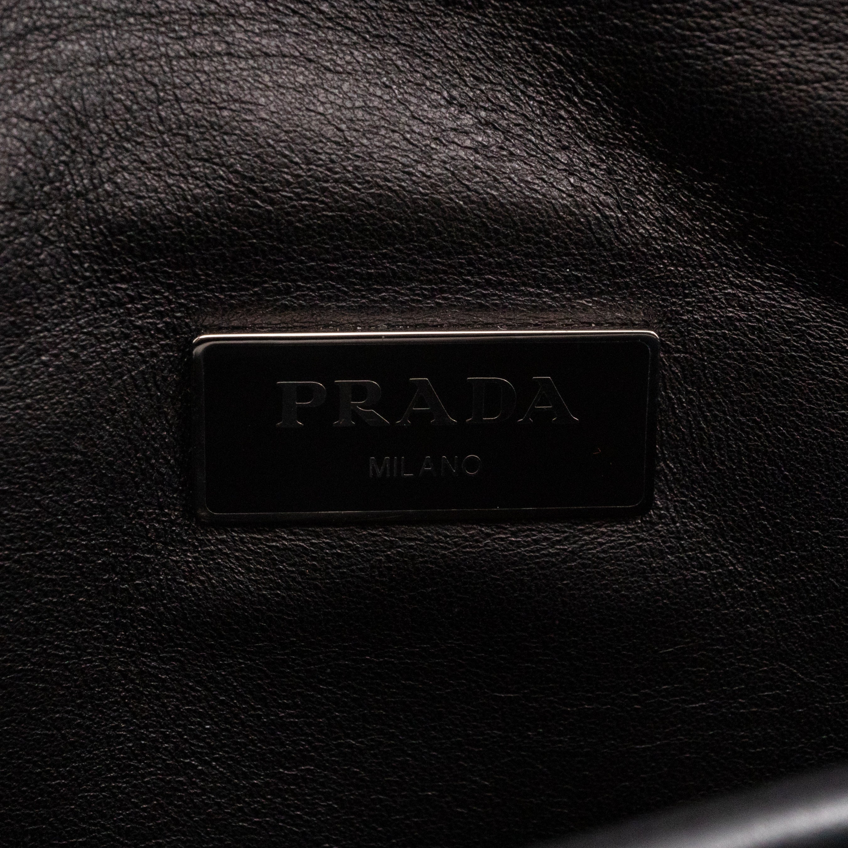 Studded Grommet Clutch Dark Brown Leather