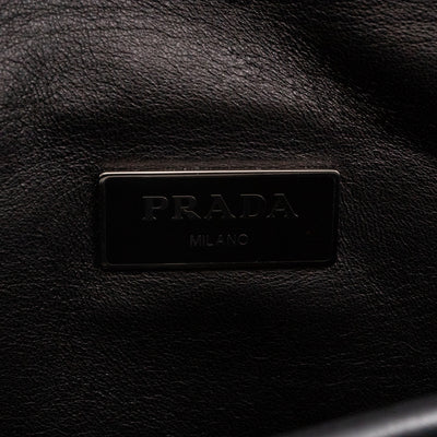 Studded Grommet Clutch Dark Brown Leather