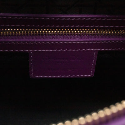 Lady Dior Large Purple Patent Leather