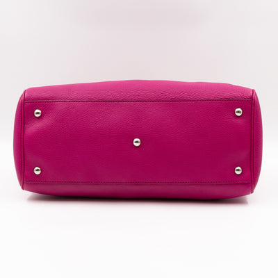 Bamboo Shopper Tote Pink Leather