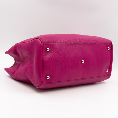 Bamboo Shopper Tote Pink Leather