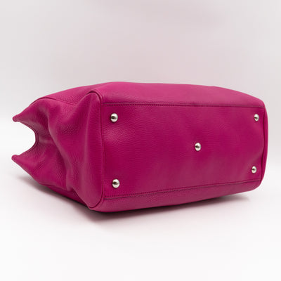 Bamboo Shopper Tote Pink Leather
