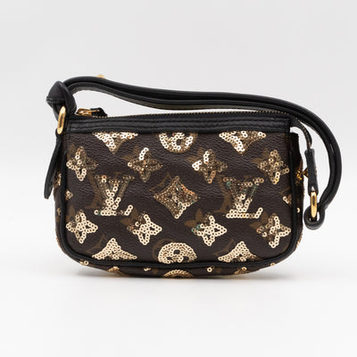 Mini Pochette Accessoires Monogram Eclipse Gold Sequins