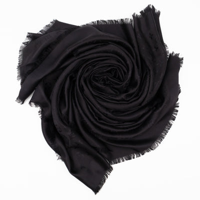Monogram Shawl Black