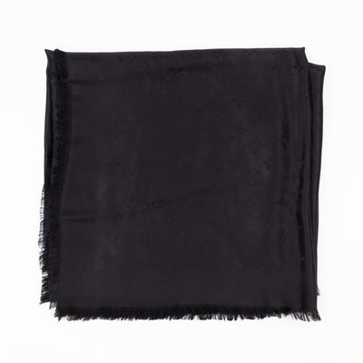 Monogram Shawl Black