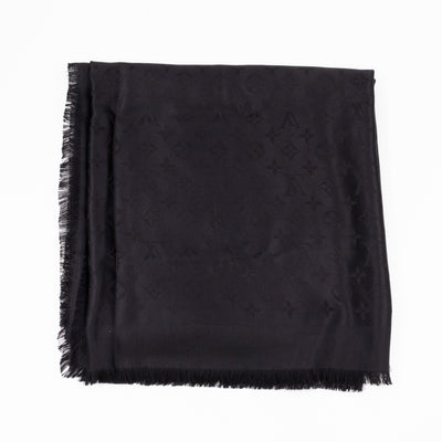 Monogram Shawl Black