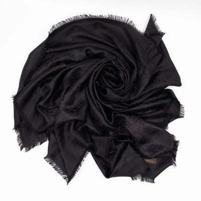 Monogram Shawl Black