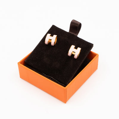 Pop H Earrings Pink  Dragee & Gold