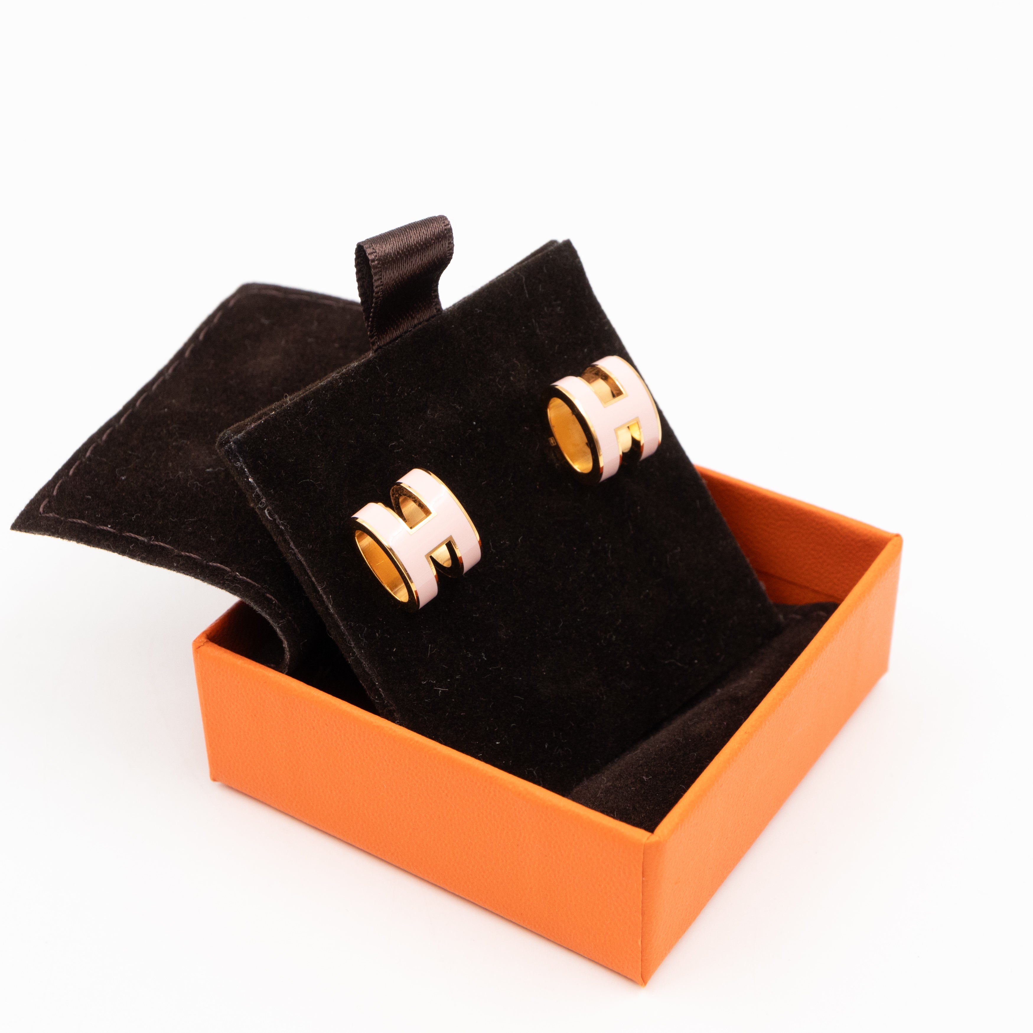 Pop H Earrings Pink  Dragee & Gold