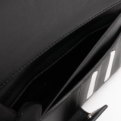 Studded Skull Continental Wallet Black Leather