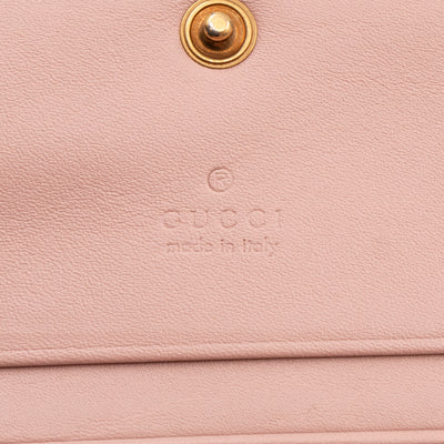 GG Marmont Wallet Matelasse Pink Leather