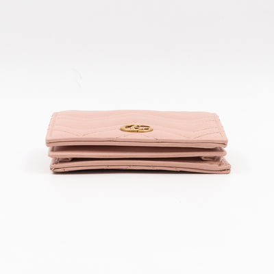 GG Marmont Wallet Matelasse Pink Leather
