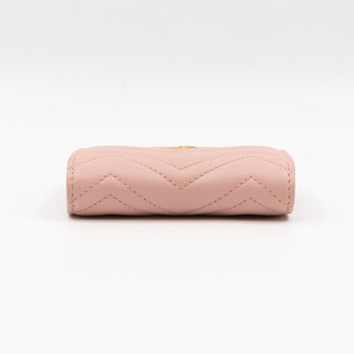 GG Marmont Wallet Matelasse Pink Leather