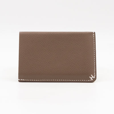 H Sellier Card Holder Etoupe