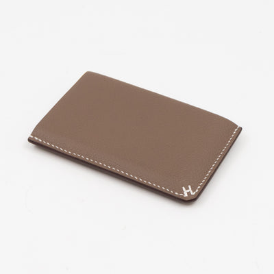H Sellier Card Holder Etoupe