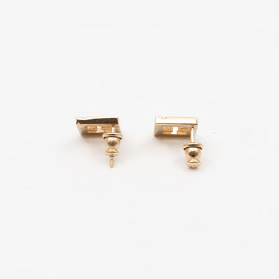 FF Crystal Earrings Gold