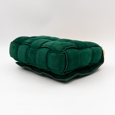 Chain Cassette Bag Green Suede & Gold