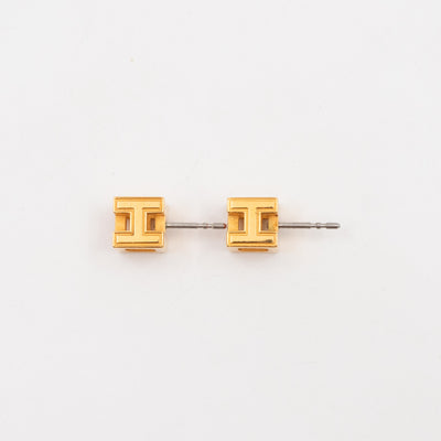Cage d'H Earrings Orange Gold