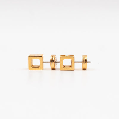 Cage d'H Earrings Orange Gold
