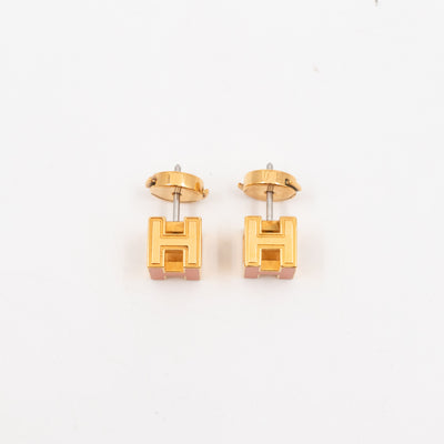 Cage d'H Earrings Orange Gold