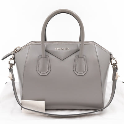Antigona Small Smooth Grey Leather