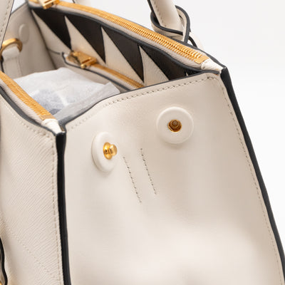 Paradigme Bag White Greche Saffiano City Calfskin