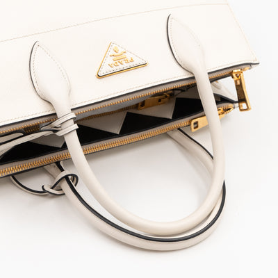 Paradigme Bag White Greche Saffiano City Calfskin