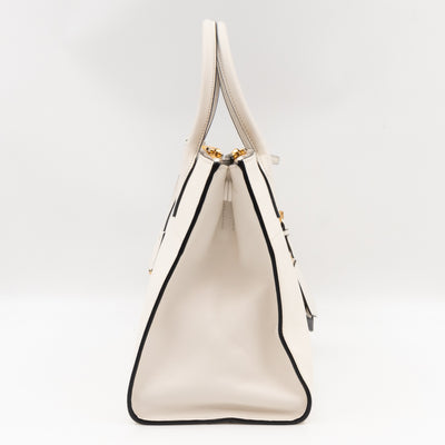 Paradigme Bag White Greche Saffiano City Calfskin