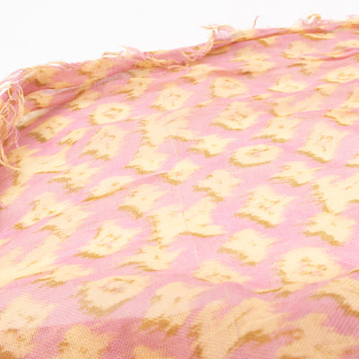Etol Monogram Ikat Pink & Yellow Cashmere Silk Scarf