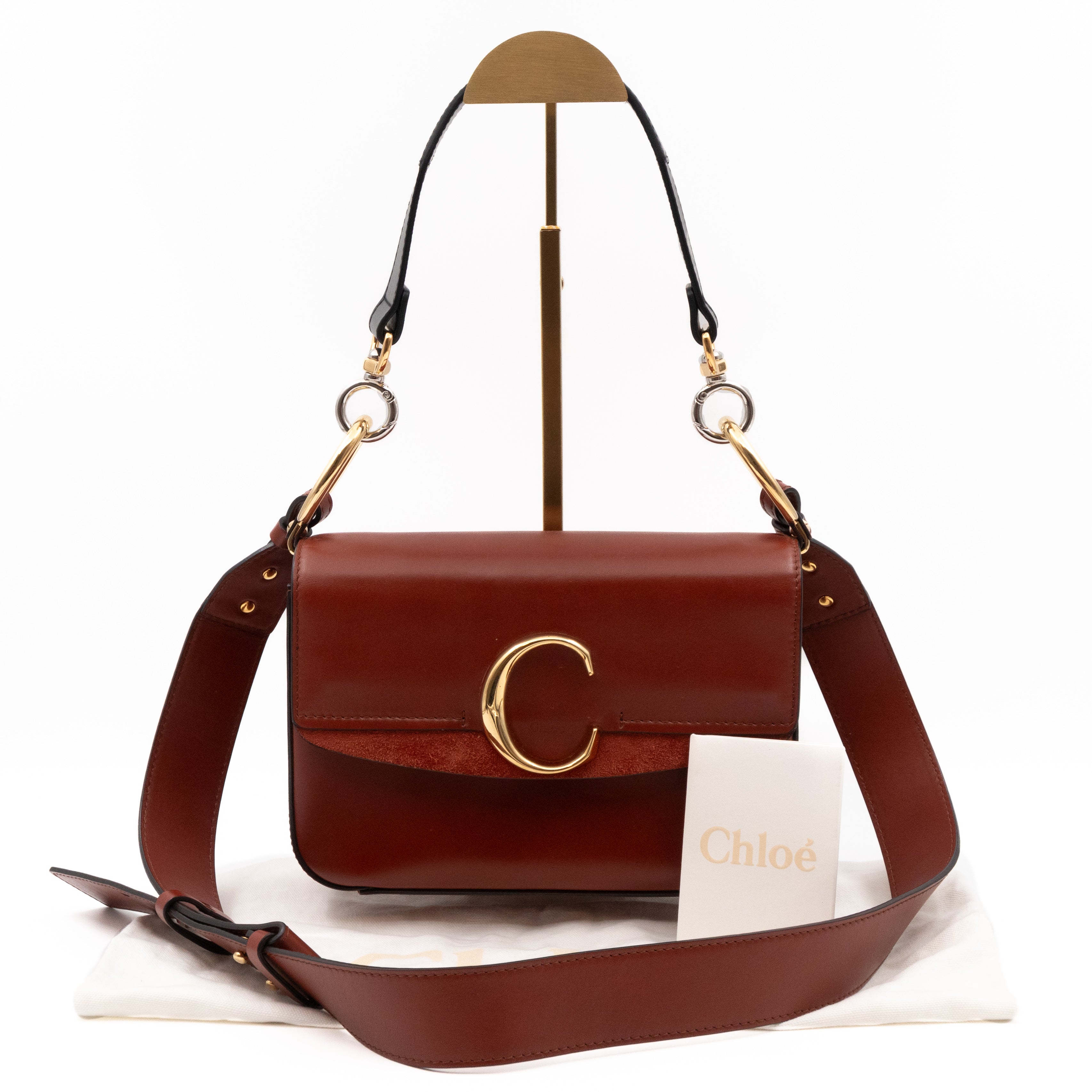 Small C Bag Brown Leather