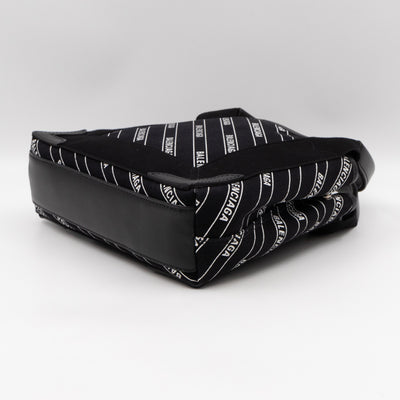 Navy Cabas XS Black Cotton Canvas