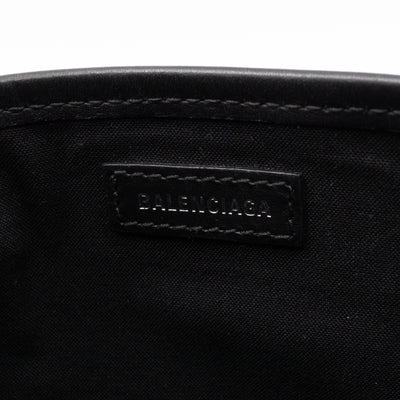 Navy Cabas XS Black Cotton Canvas
